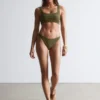 Top de bikini texturizado