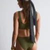 Top de bikini texturizado
