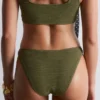 Top de bikini texturizado