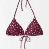 Top de bikini triangular con cuello halter