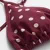 Top de bikini triangular con cuello halter