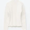 Top de cuello alto acanalado