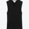 Top de punto sin mangas con cuello en V