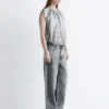 Top de seda con cordones
