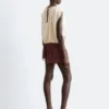 Top de seda con cordones