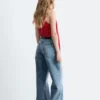 Top de seda con cuello tipo pañuelo