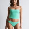 Top de tankini con cuello cuadrado