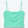 Top de tankini con cuello cuadrado