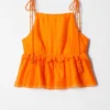 Top de tirantes con volantes y peplum