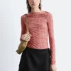 Top floral con fruncidos