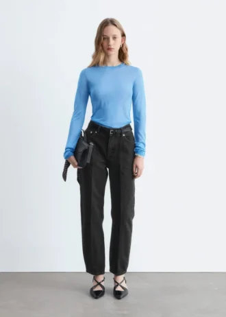 Top transparente de punto fino