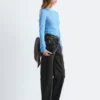 Top transparente de punto fino