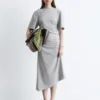 Vestido camiseta midi asimétrico