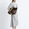 Vestido camiseta midi asimétrico