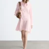 Vestido de camisa de cintura baja