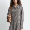 Vestido de camisa de cintura baja