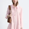 Vestido de camisa de cintura baja