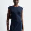 Vestido largo ajustado de satén