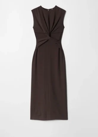 Vestido largo con detalle retorcido