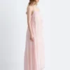 Vestido largo con tirantes bordados