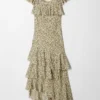 Vestido largo con volantes