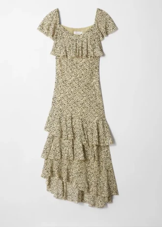 Vestido largo con volantes
