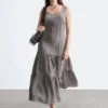 Vestido largo con volantes