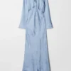 Vestido largo de jacquard
