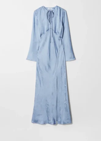 Vestido largo de jacquard