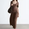 Vestido largo de jersey