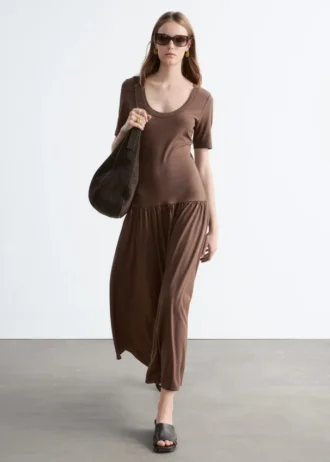 Vestido largo de jersey