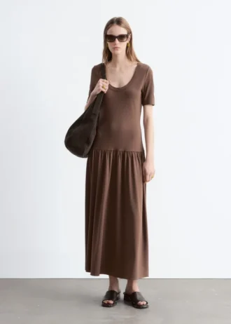 Vestido largo de jersey