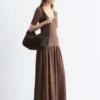 Vestido largo de jersey
