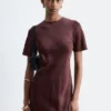 Vestido largo de viscosa con estampado de cachemira