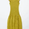 Vestido largo fruncido