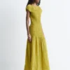 Vestido largo fruncido