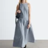 Vestido midi acampanado