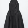 Vestido midi acampanado