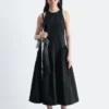 Vestido midi acampanado