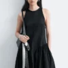 Vestido midi acampanado