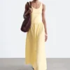 Vestido midi acanalado