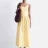 Vestido midi acanalado