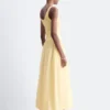 Vestido midi acanalado