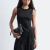 Vestido midi asimétrico de satén