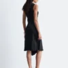 Vestido midi asimétrico de satén