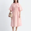 Vestido midi con cordón