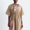Vestido midi con cordón