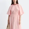 Vestido midi con cordón