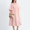 Vestido midi con cordón