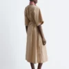 Vestido midi con cordón
